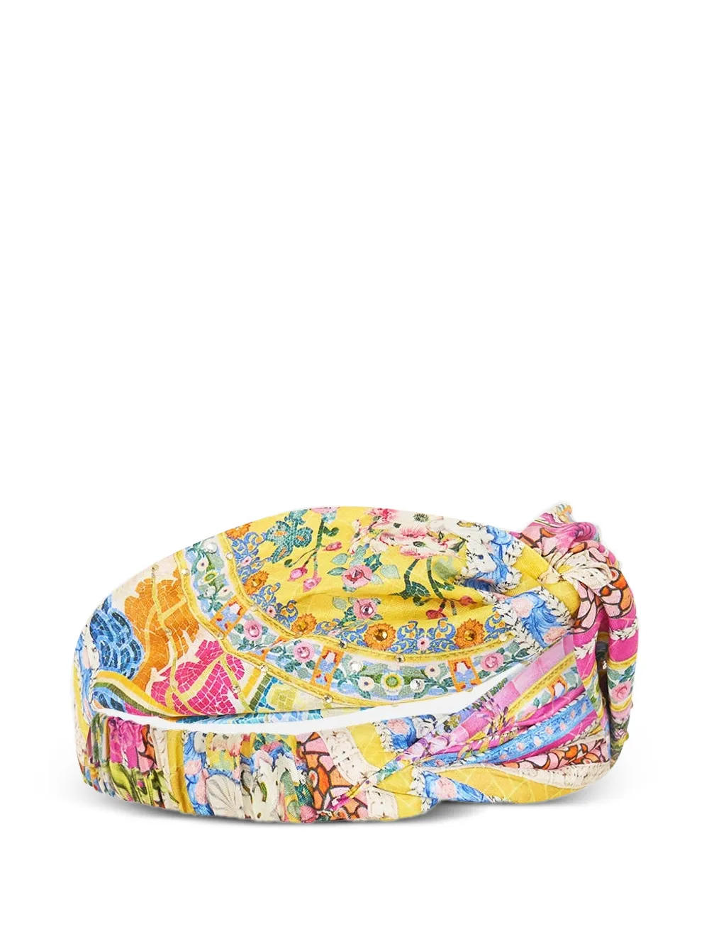 Camilla woven-twist silk headband - Giallo