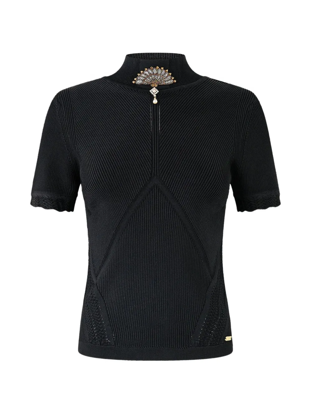 Camilla Flamenco Folklore top - Nero