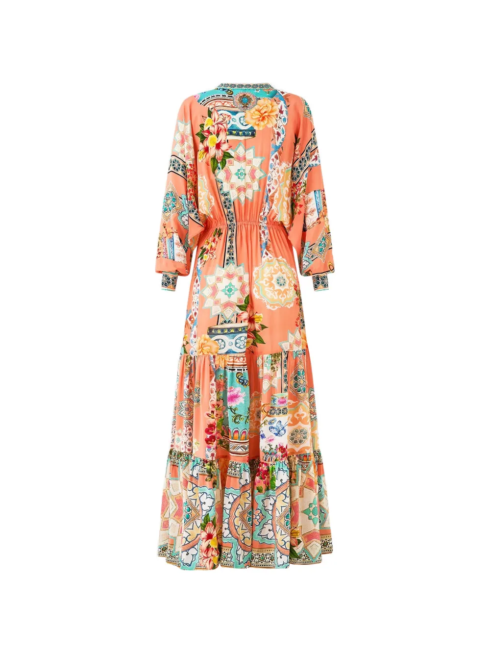  Camilla Waist-tie Maxi Dress - Orange 