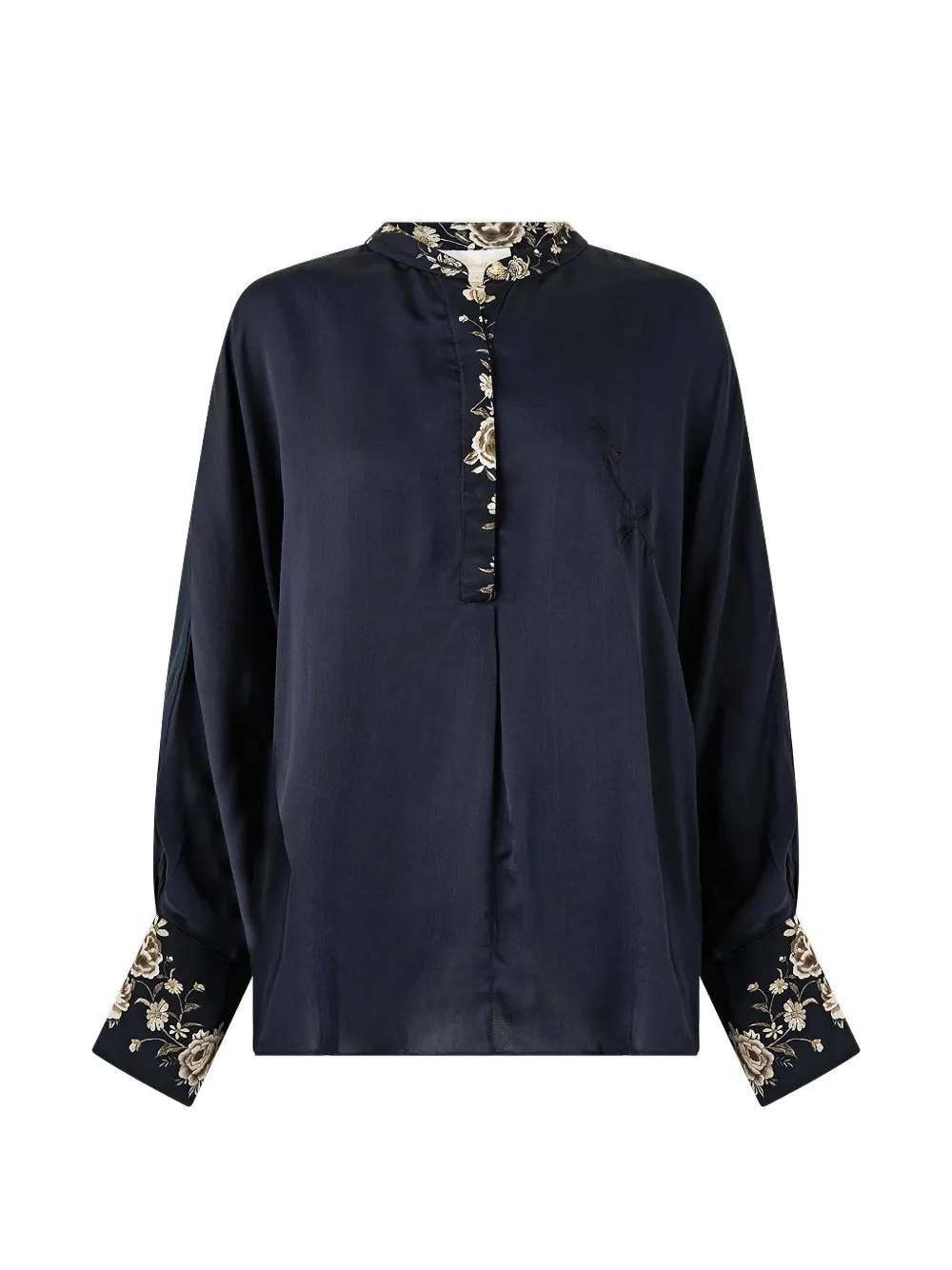 Camilla placket detail shirt - Blu