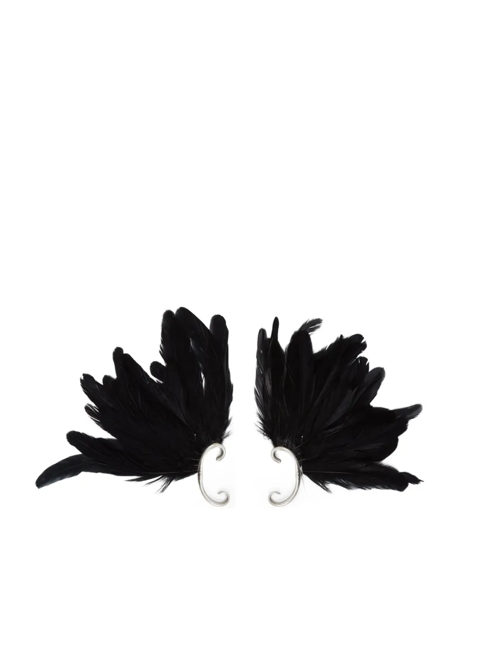 Ann Demeulemeester Tona feather ear cuff - Argento
