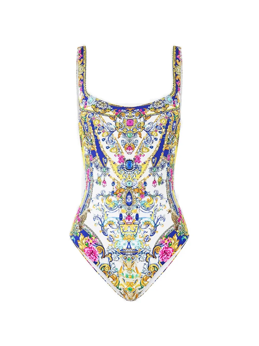 Camilla España Nirvana underwire square neck swimsuit - Bianco