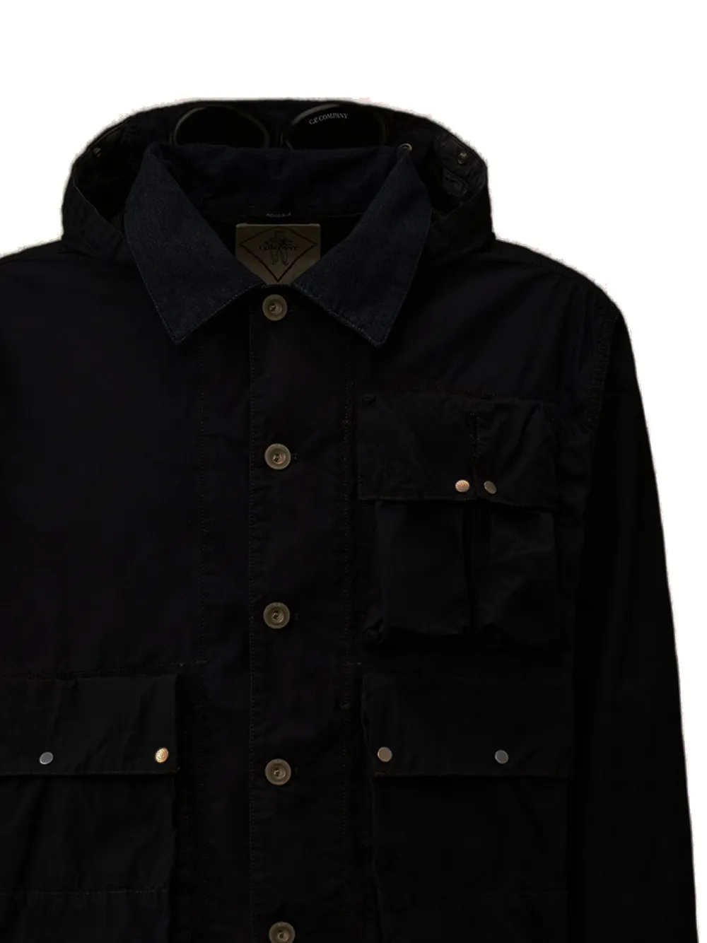  C.p. Company Front-pocket Hooded Jacket - Blue 