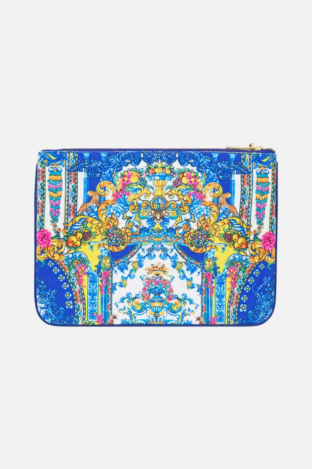  Camilla Small Floral-print Clutch Bag - Blue 