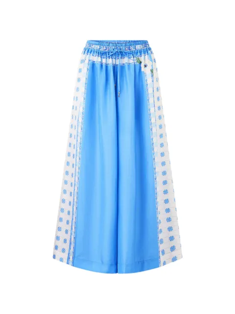 Camilla wide-leg printed trousers