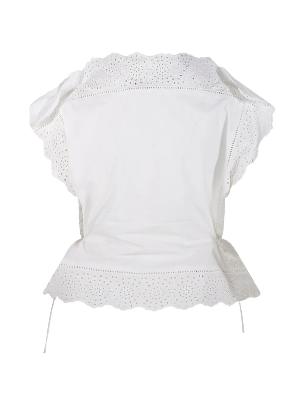  By Malene Birger Eyelet Drawstring Top - White 