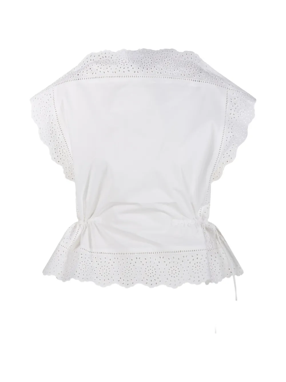 By Malene Birger eyelet drawstring top - Weiß