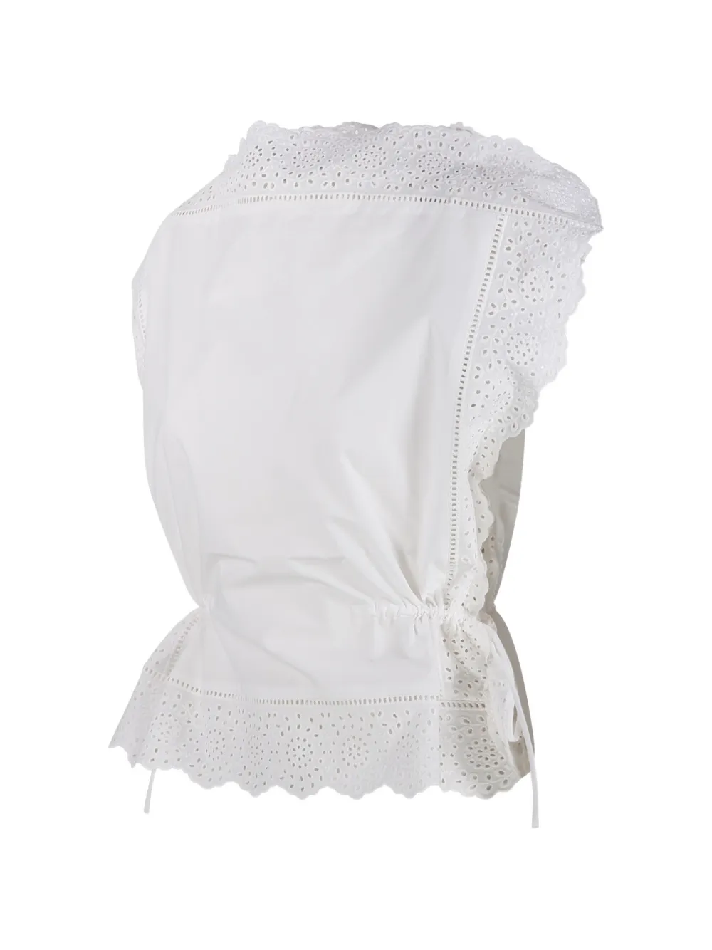  By Malene Birger Eyelet Drawstring Top - White 