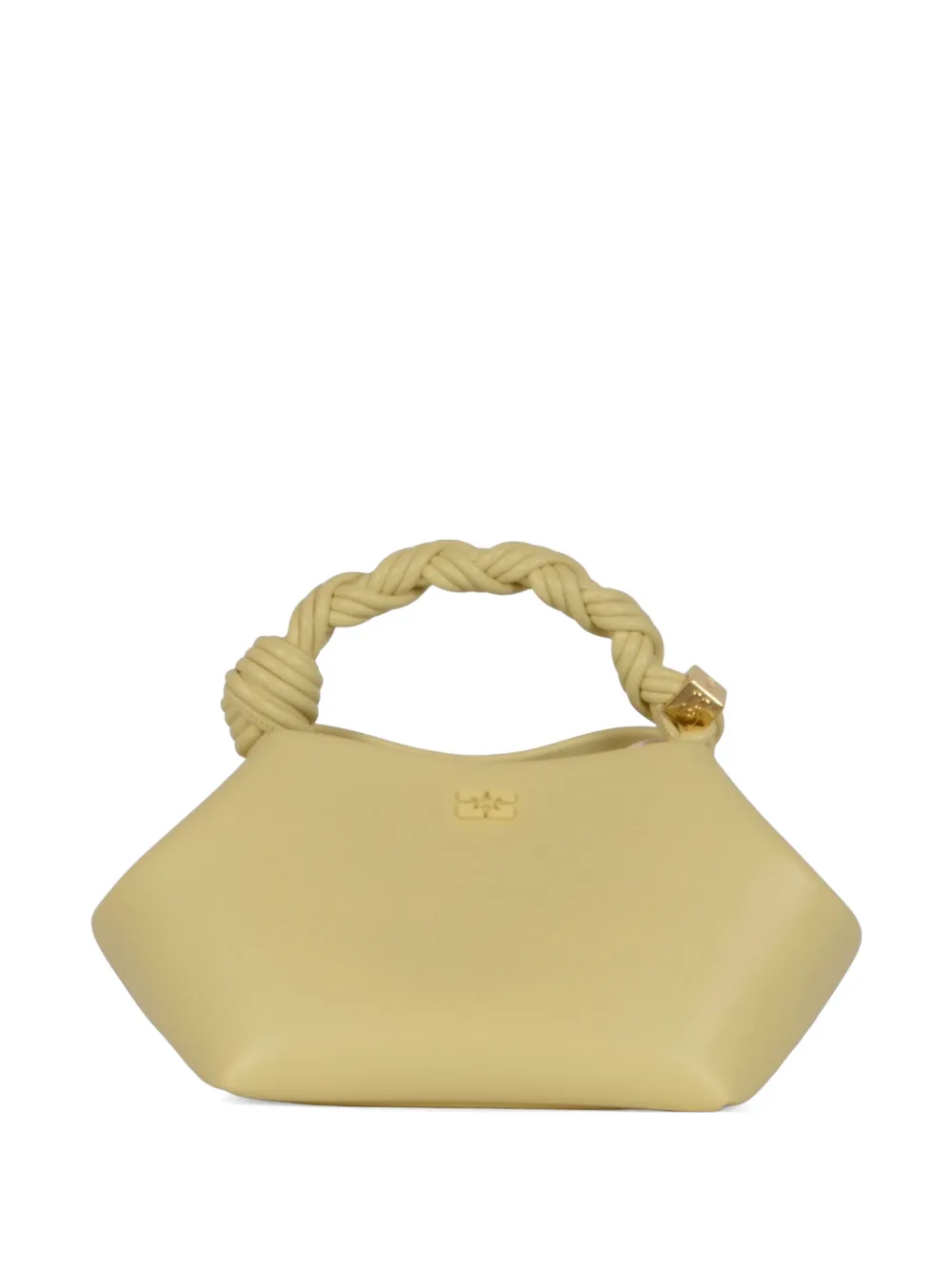 GANNI small Bou twisted-handle tote bag - Giallo