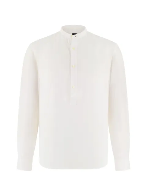Boggi Milano striped mandarin-collar shirt