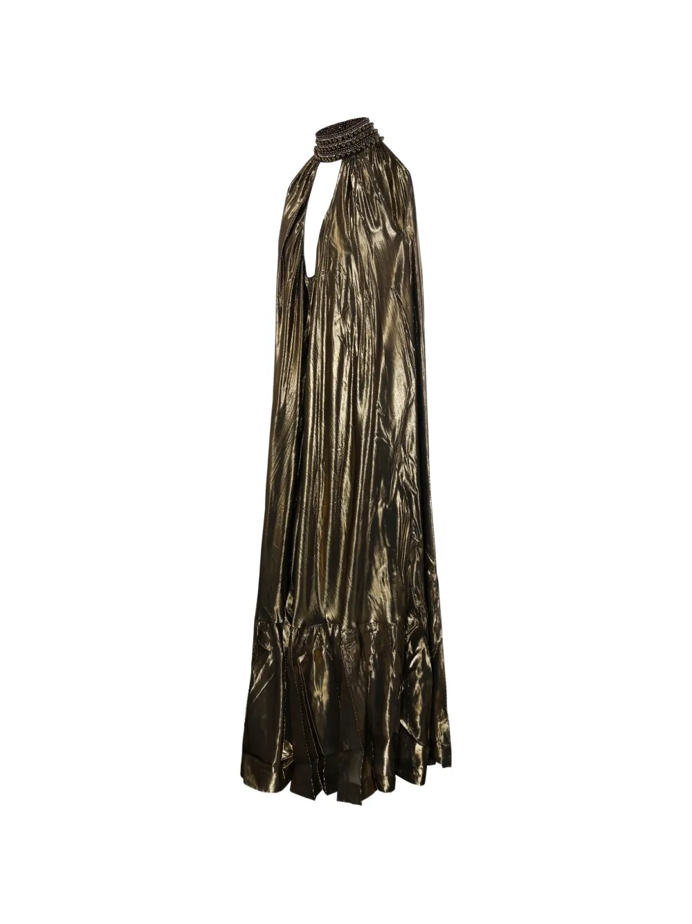 Mes Demoiselles Lumon maxi-jurk met kralen Metallic