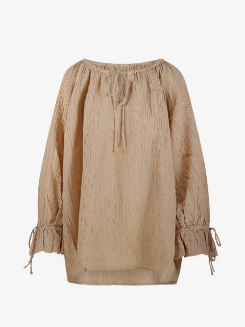By Malene Birger Rose ruffled-sleeve blouse
