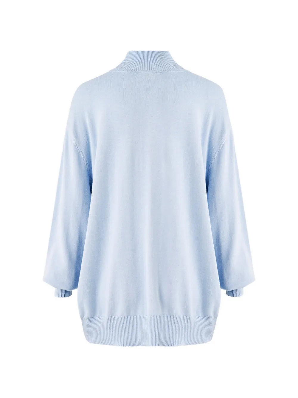  Camilla Silk Front Turtle Neck Knit - Blue 