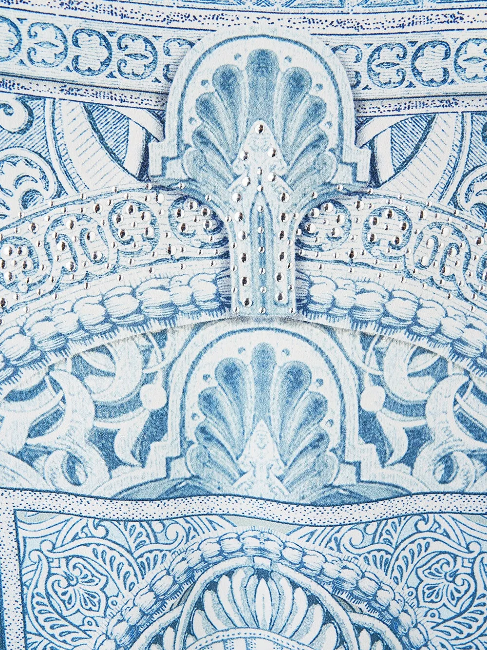  Camilla Silk Front Turtle Neck Knit - Blue 