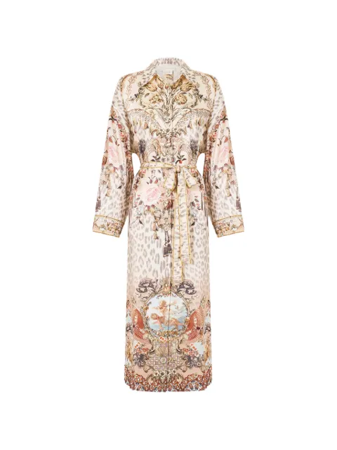Camilla back button animalia shirt dress