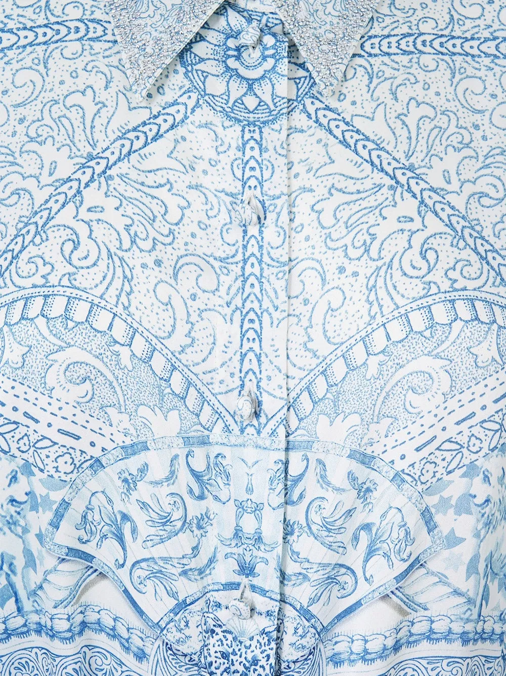 Camilla Blousejurk met knopen Blauw