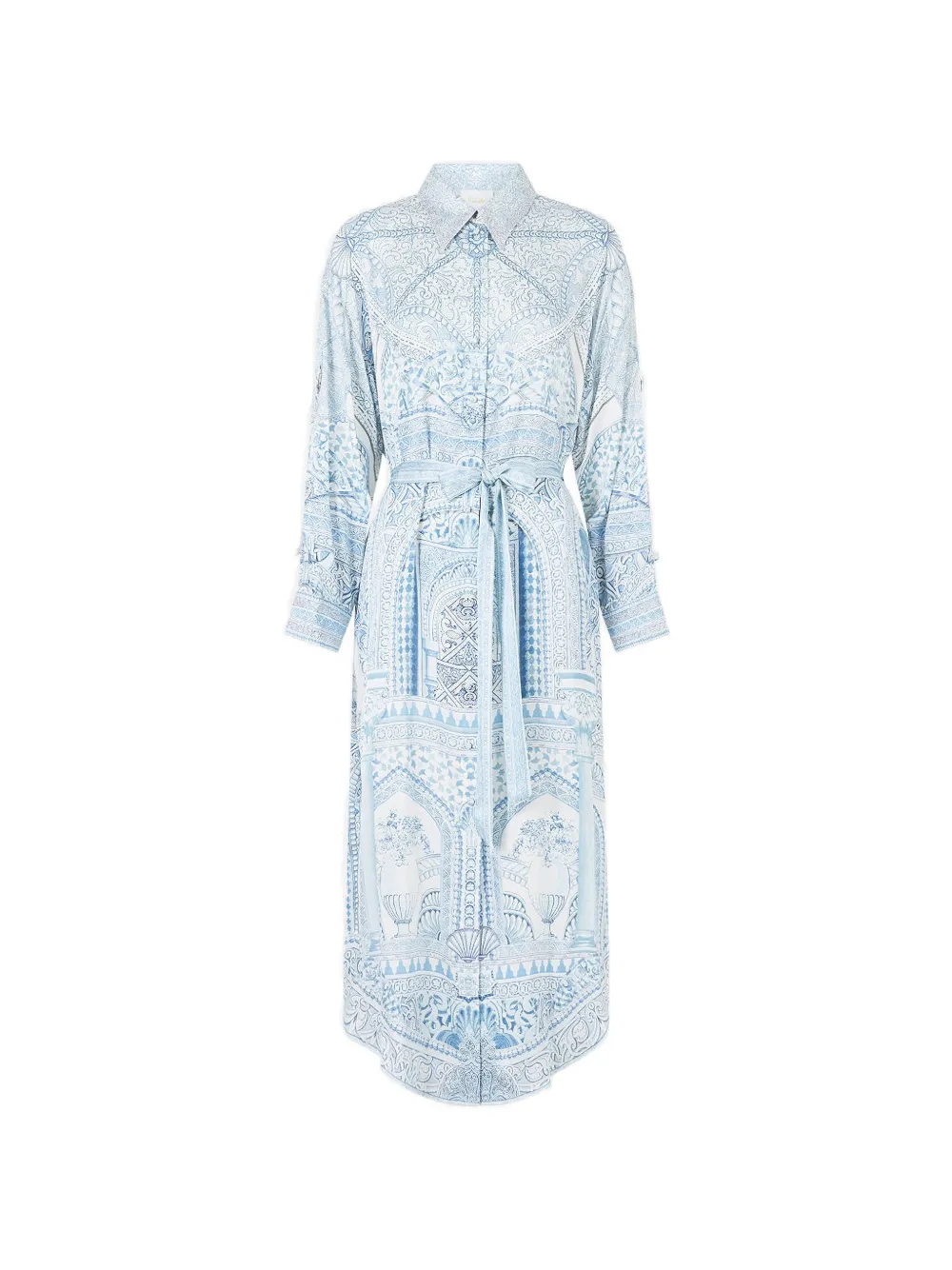 Camilla buttoned shirt dress - Blu