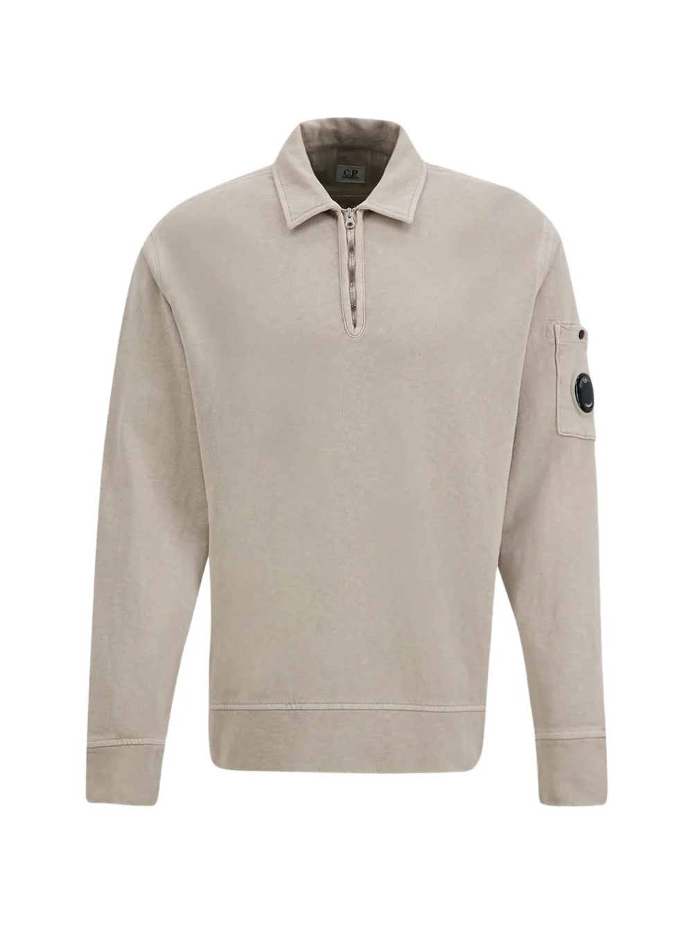 C.P. Company sleeve-pocket zipped polo shirt - Toni neutri