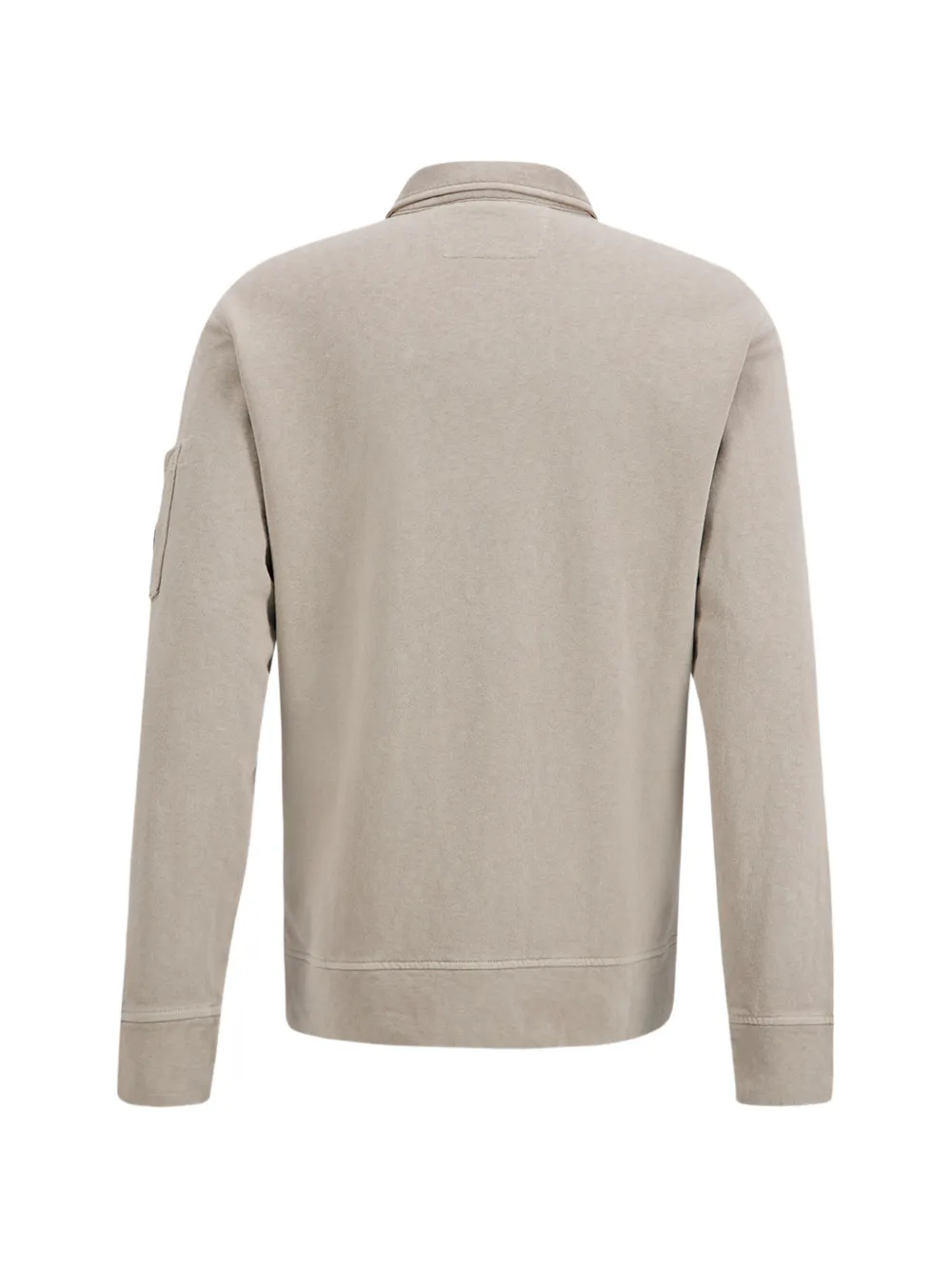 C.P. Company Poloshirt met ritszak op de mouw Beige