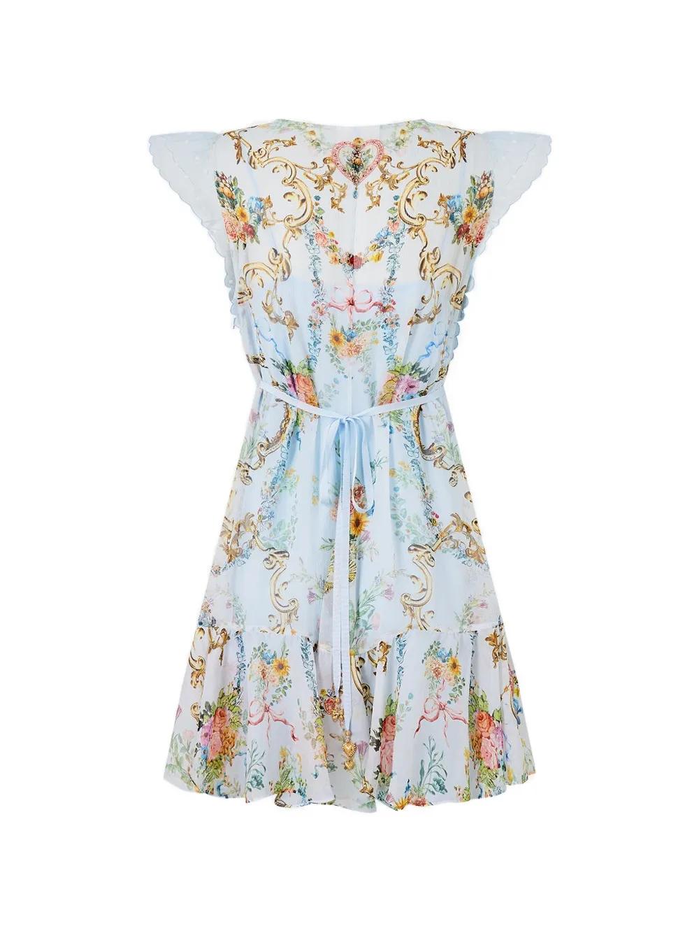 Camilla Mini-jurk met ruches Blauw