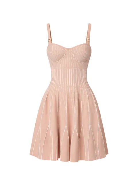 Elisabetta Franchi pleated two-tone mini dress
