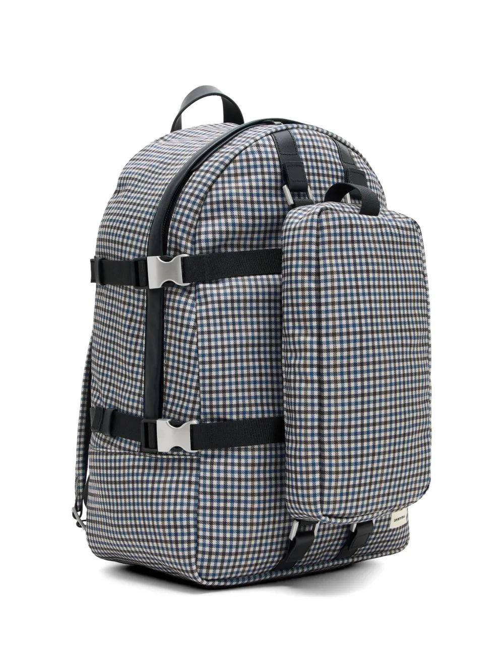 Emporio Armani ASV Eagle Club checkered backpack - Toni neutri