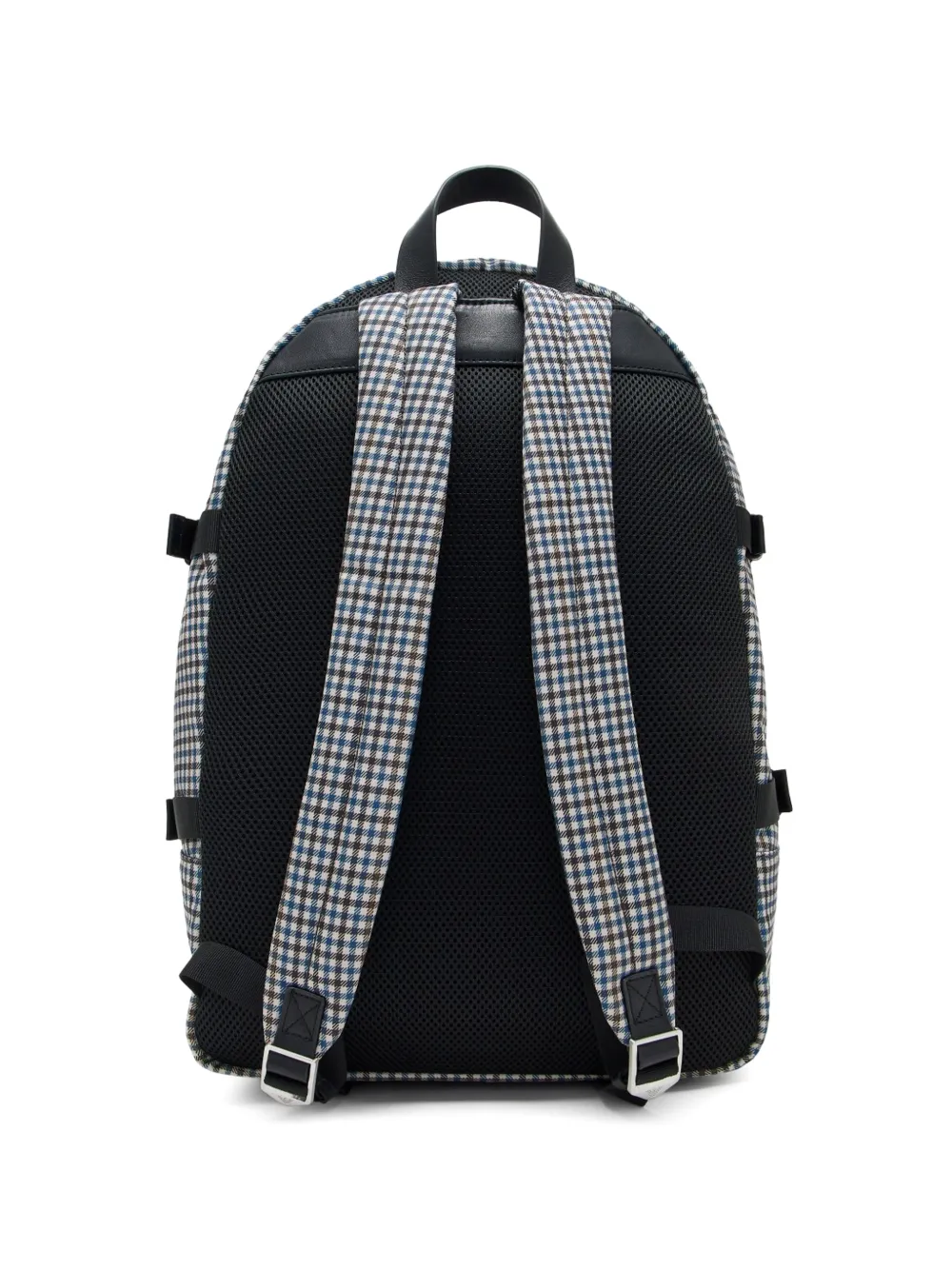  Emporio Armani Asv Eagle Club Checkered Backpack - Neutrals 