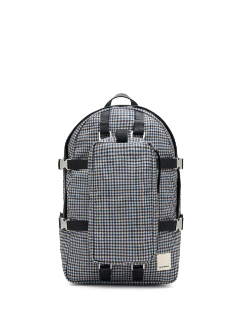 Emporio Armani ASV Eagle Club checkered backpack