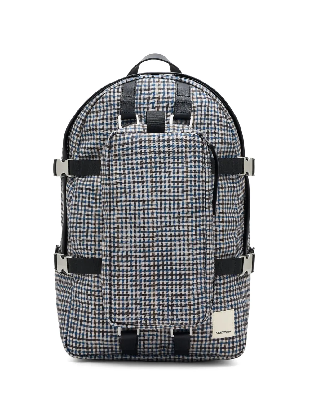 Emporio Armani ASV Eagle Club checkered backpack - Toni neutri