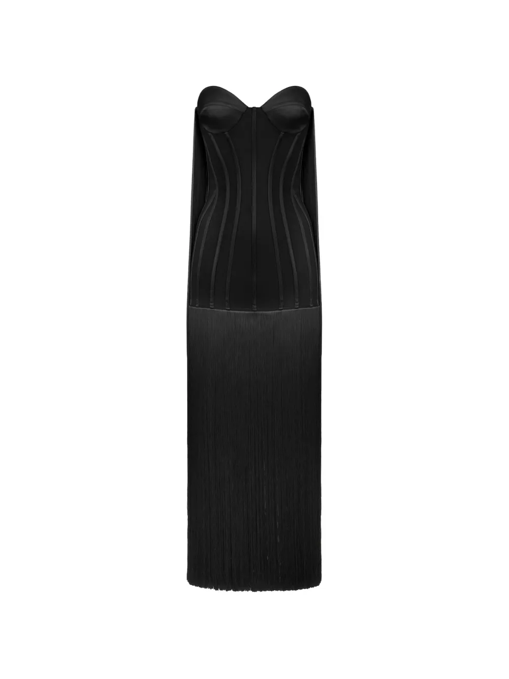 Elisabetta Franchi pleated maxi dress - Nero