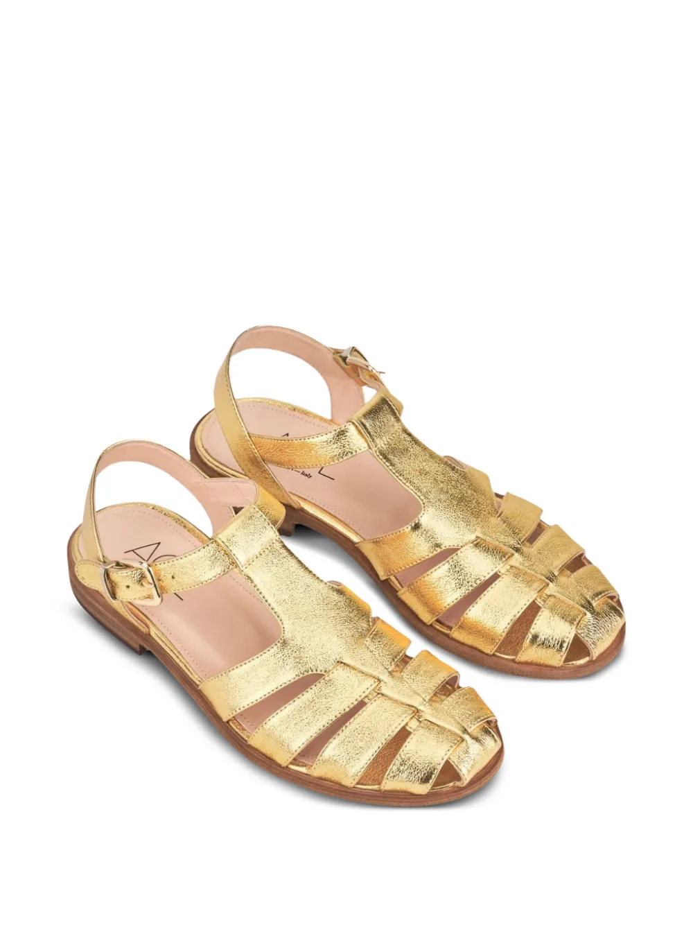 AGL Leren sandalen Goud