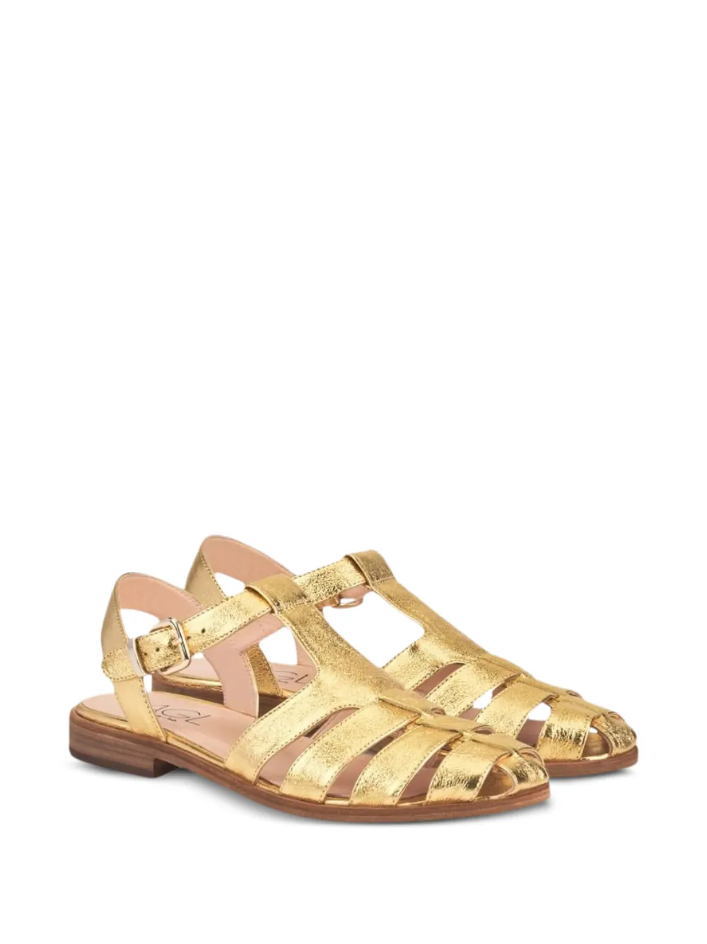 AGL Leren sandalen Goud