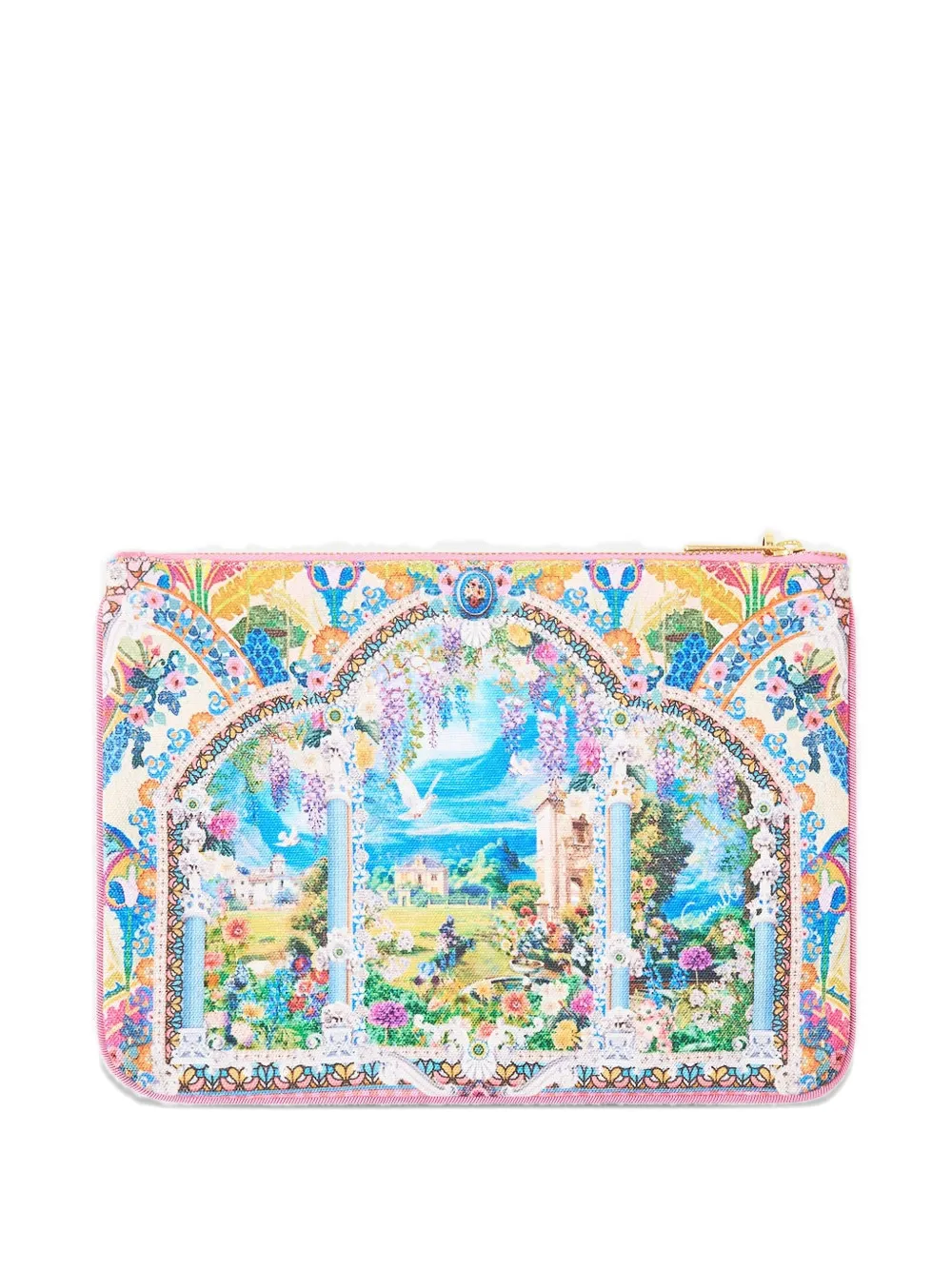  Camilla Small Printed Clutch Bag - Neutrals 