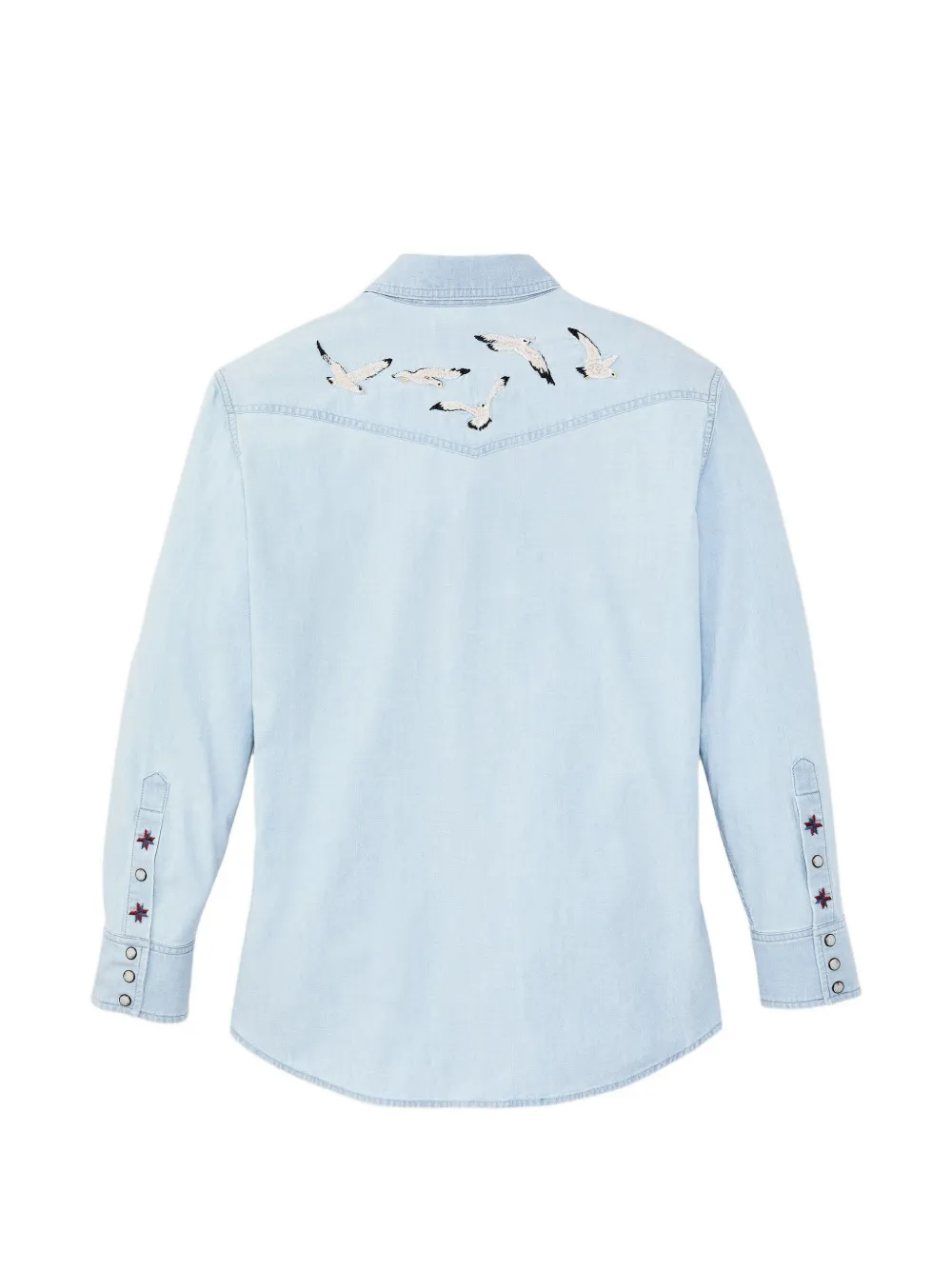 Filson Embroidered Denim Shirt In Blue