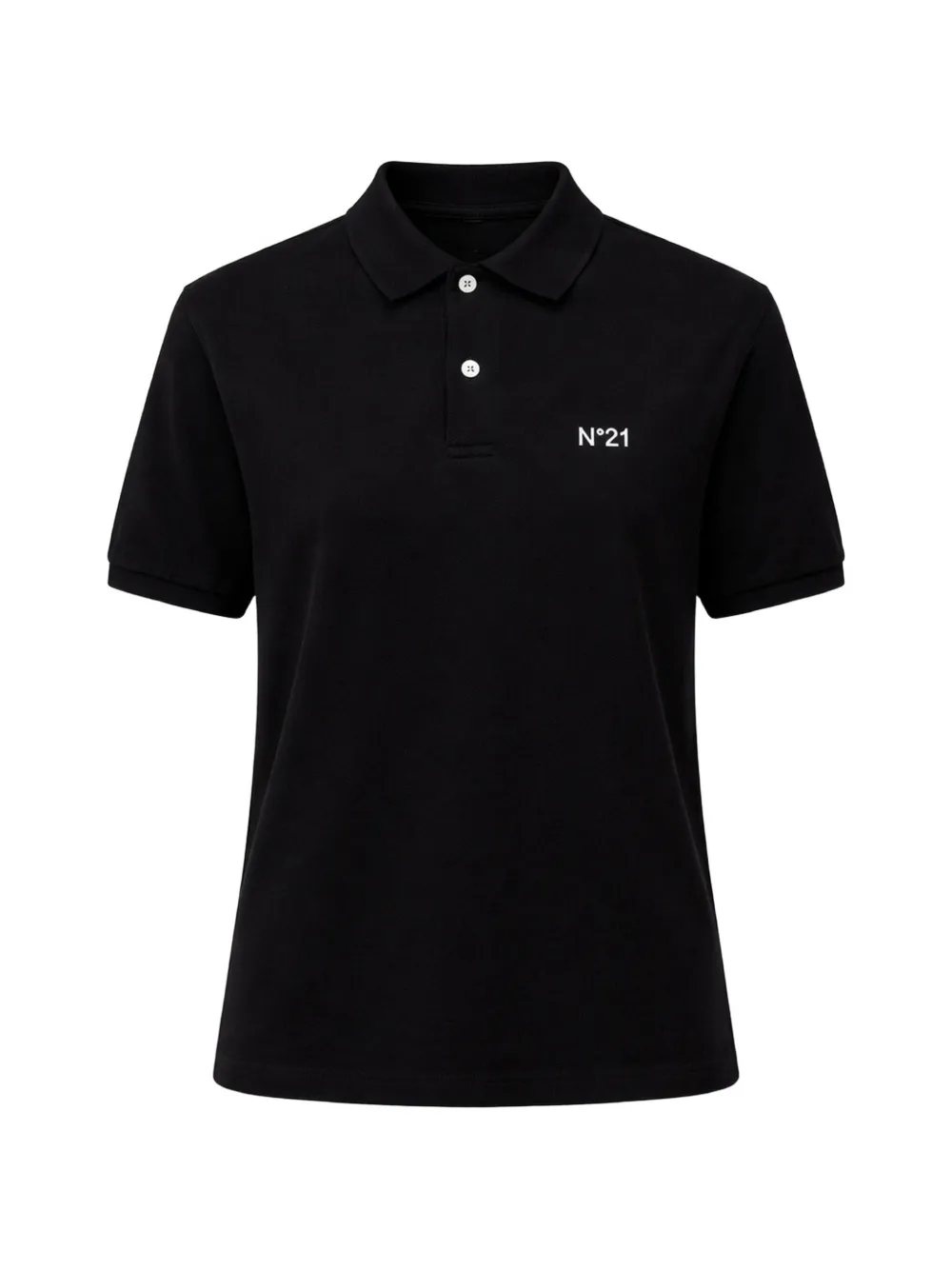 Nº21 logo-embroidered polo shirt - Nero