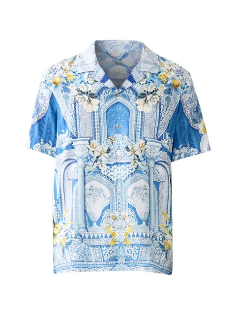 Camilla camp-collared patterned shirt