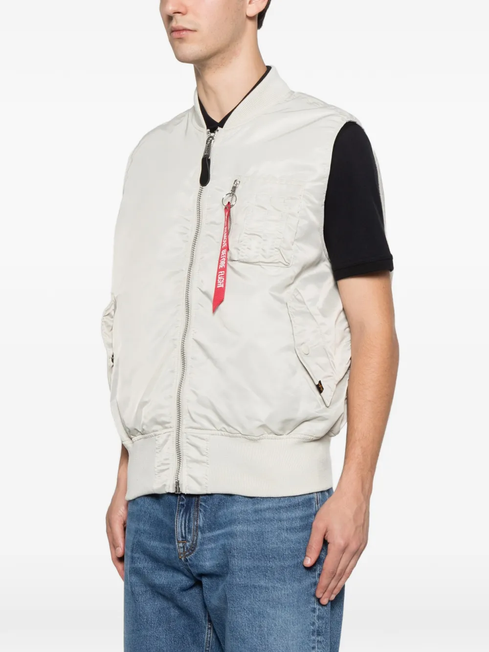 Alpha Industries MA-1 Heritage mouwloos jack Grijs