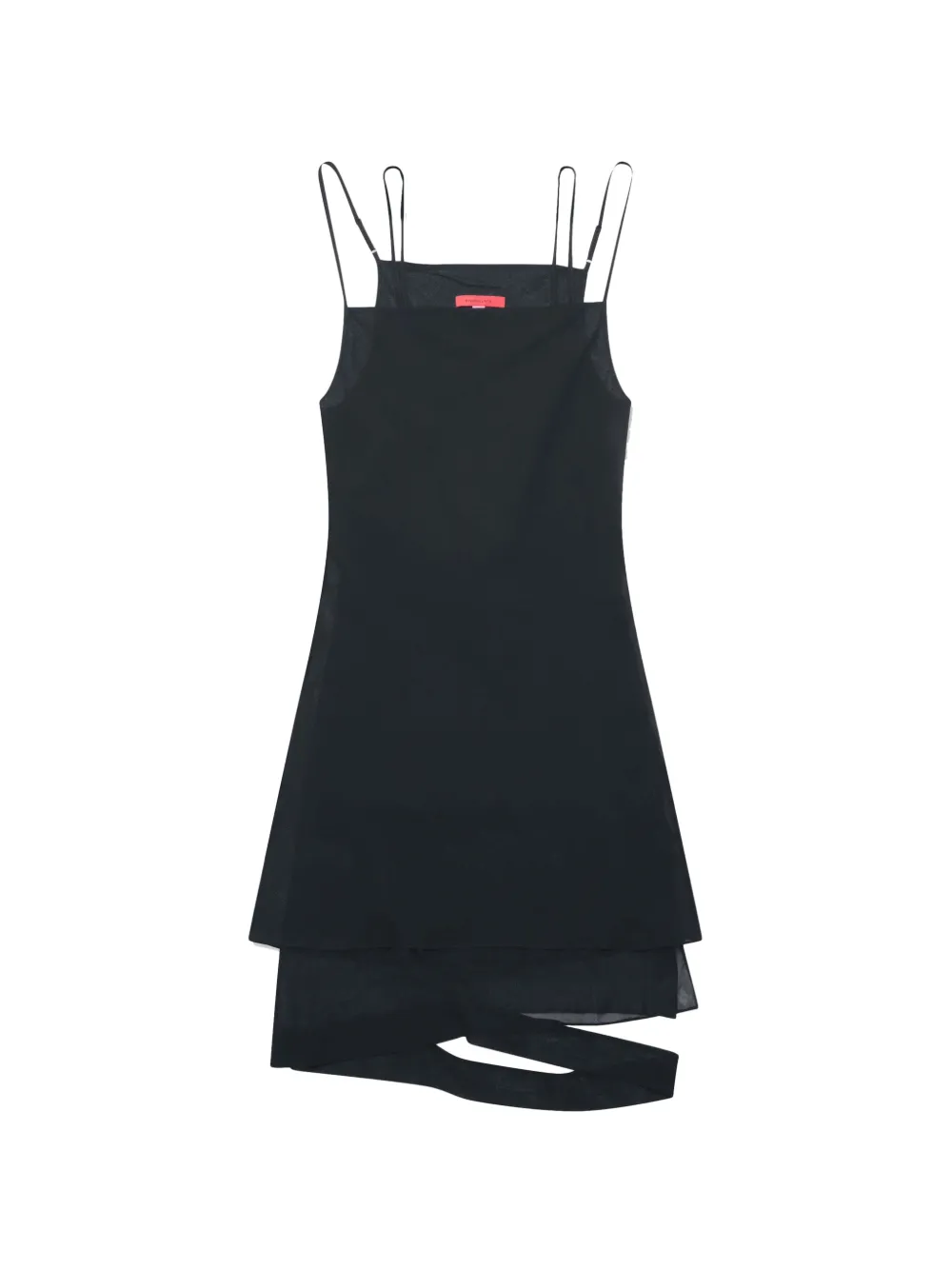 Eckhaus Latta square neck dress - Nero