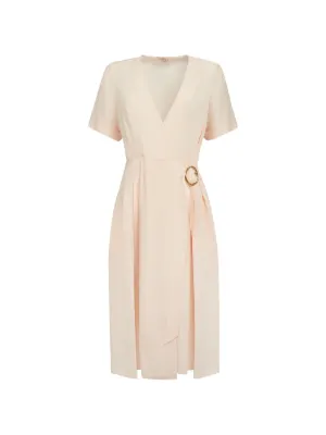 topshop buckle wrap midi dress TOPSHOP Dress Batwing Hot Red Wrap Midi Casual Wear To Work Dress Sz US 4  NEW