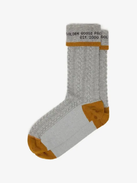 Golden Goose chaussettes côtelées en maille torsadée