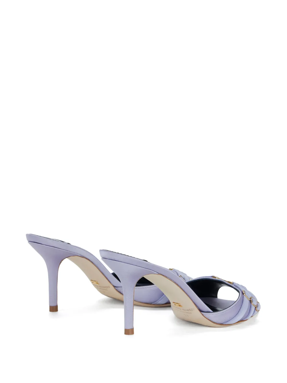 Elisabetta Franchi Sandalen met logo Paars