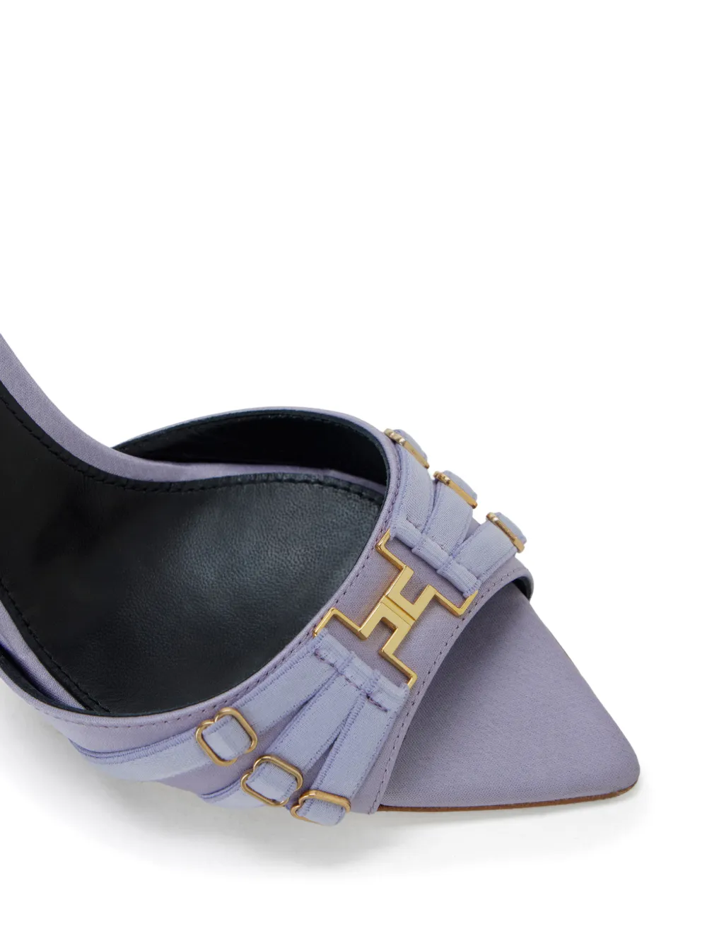 Elisabetta Franchi Sandalen met logo Paars