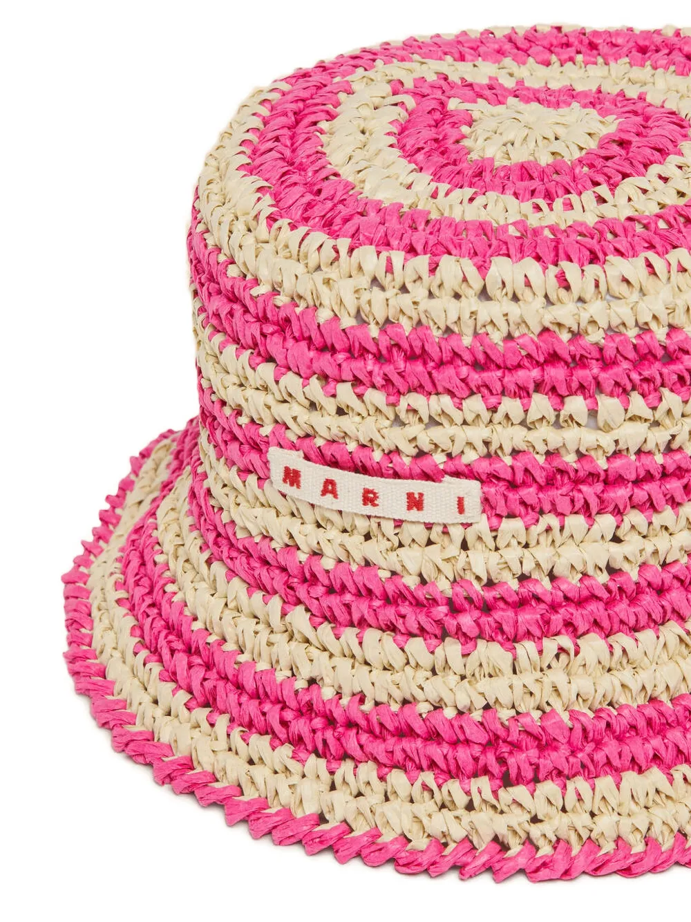 Marni Kids Raffia vissershoed van papier Roze