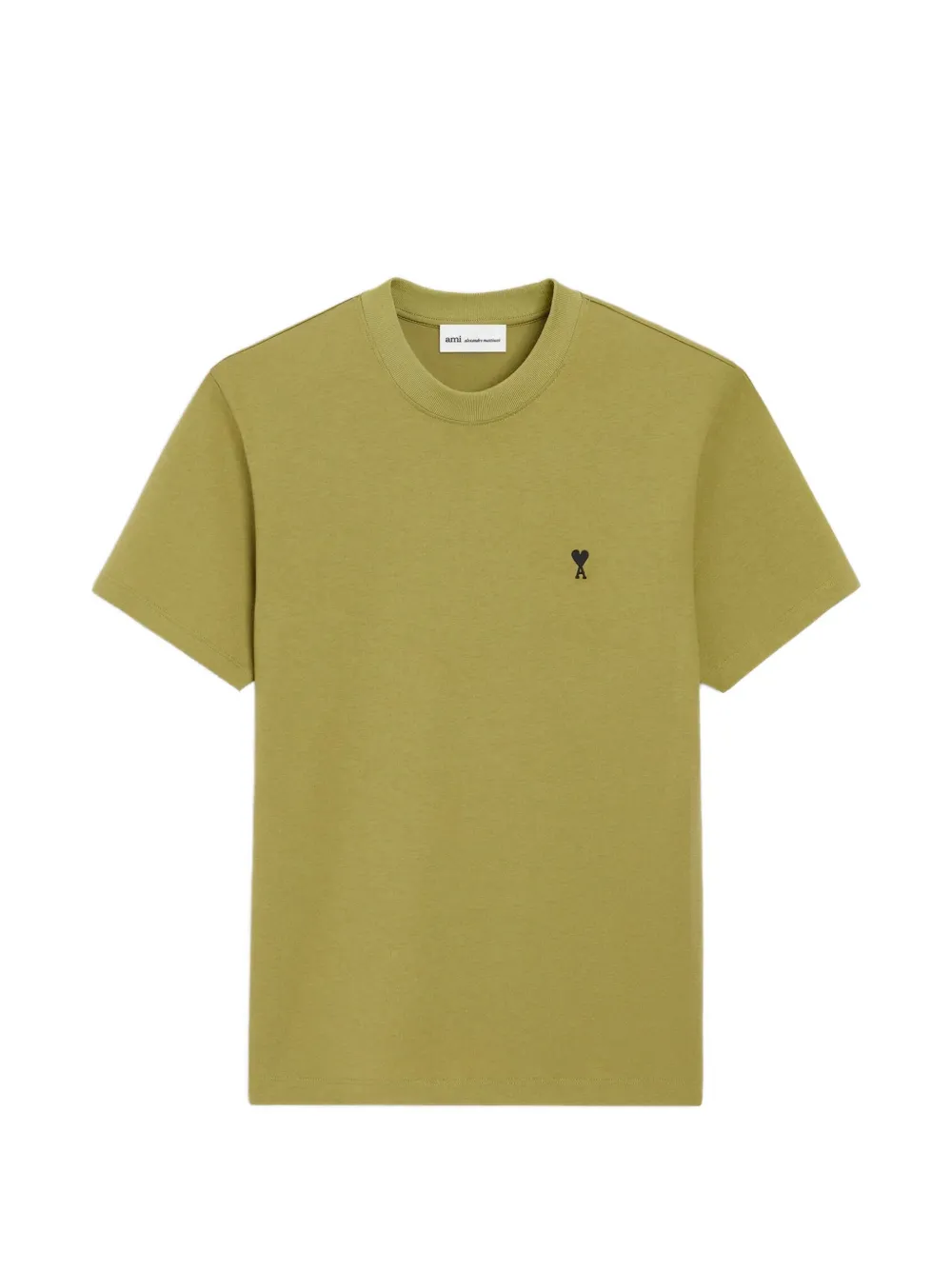 AMI Paris crew-neck logo T-shirt - Verde