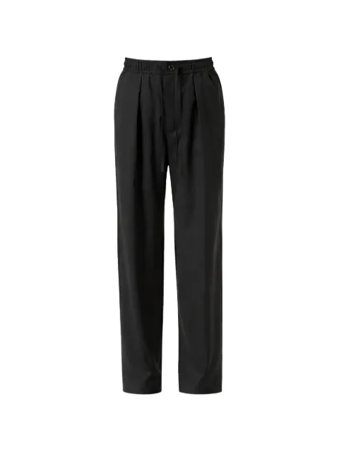 Attachment pleat drawstring trousers