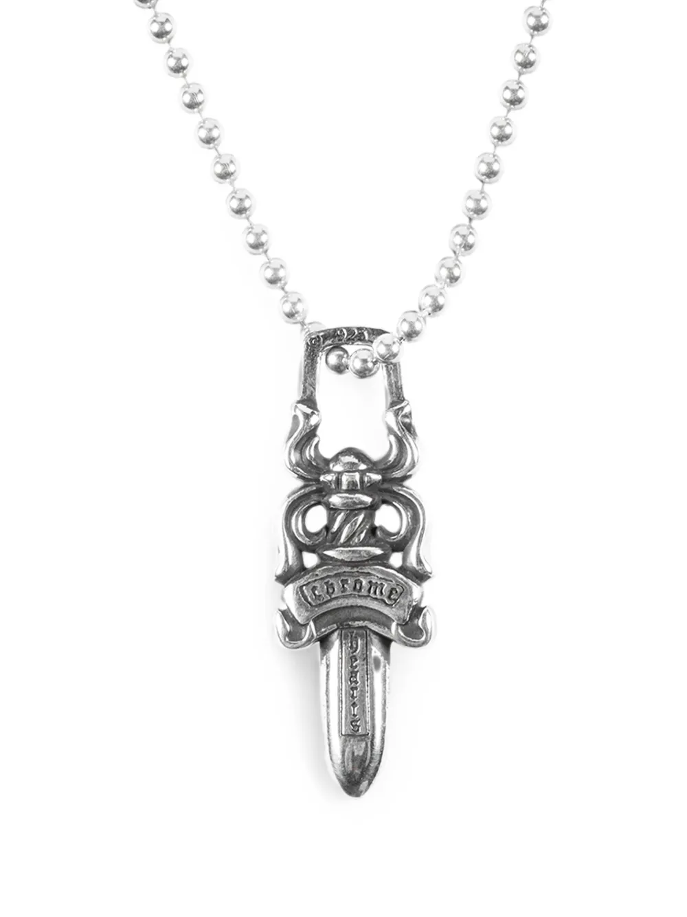 Chrome Hearts Dagger ball-chain Pendant Necklace | Silver | FARFETCH
