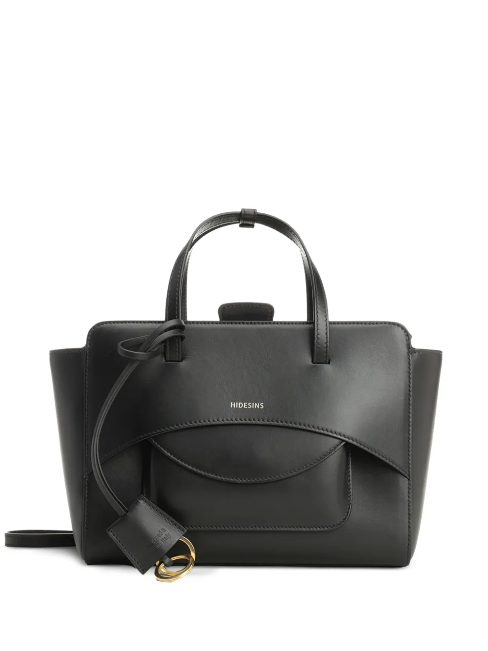 HIDESINS M Flap leather tote bag - Nero