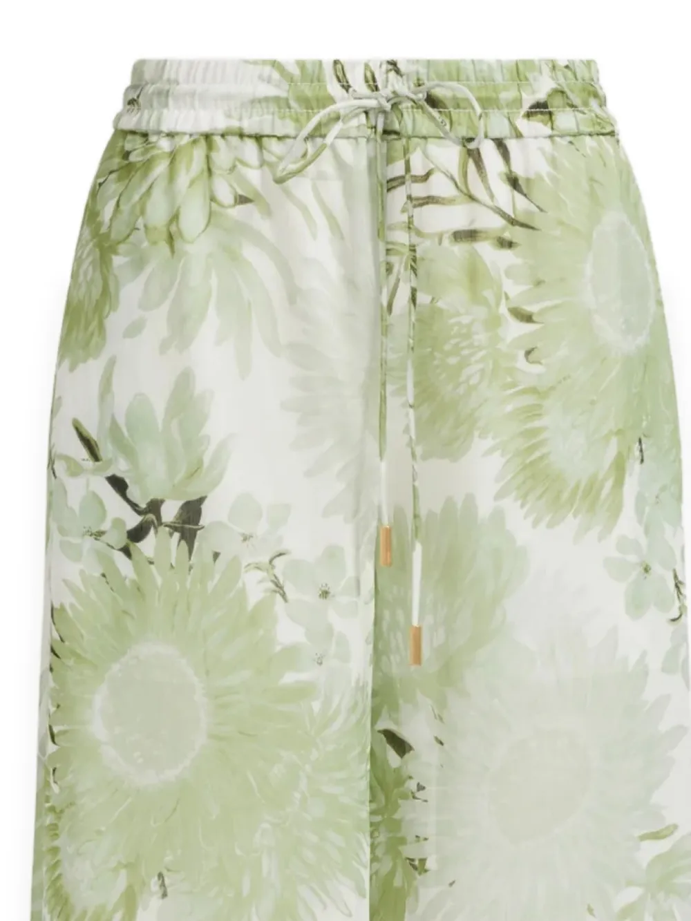 Aje Adina broek met bloemenprint Wit