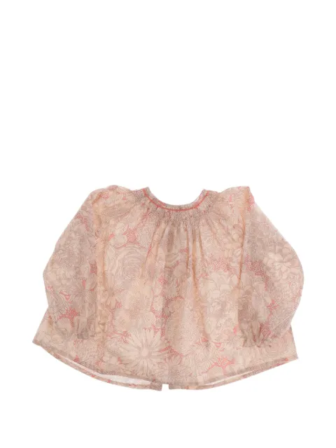 Bonpoint Griotte floral round-neck blouse