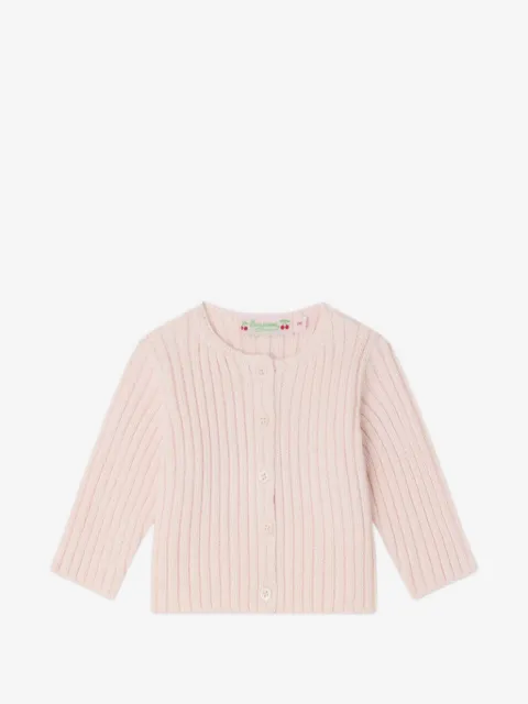 Bonpoint cardigan Esil à col rond nervuré